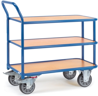 Fetra Tischwagen 3 Etagen 400kg Tragkraft, 850x500mm Ladefläche