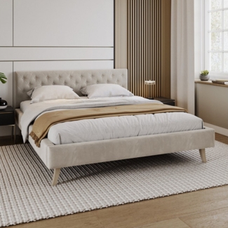 FDM Polsterbett ZUZA modern mit Bettkasten MADE IN EU - mit hochwertigem Velours Bezug (verfügbar 120x200 140x200 160x200 180x200 cm, Bettrahmen, Bett, mit großen gepolsterten Kopfteil, ohne Matratze, Lattenrost aus Holz), ohne Matratze, Lattenrost aus ...