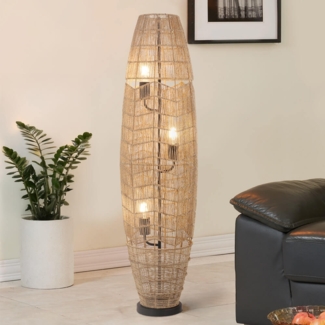 HOME DELUXE Stehlampe aus Jute KIKO - Natur