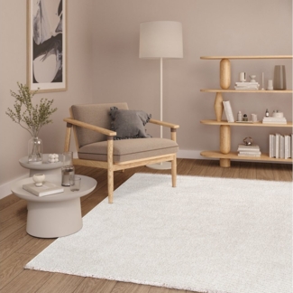 Tapiso Teppich AGRA, rechteckig, Höhe: 10 mm, Wohnzimmer, Schlafzimmer, Fransen, Einfarbig