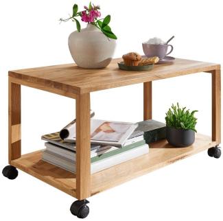 Woodroom Rollwagen Brento, Wildeiche massiv geölt, BxHxT 75x40x40 cm