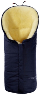 Hofbrucker seit 1948 Fußsack Hofbrucker Lammfell-Fußsack Eskimo für Babyschale, Kinderwagen und Buggy, warmer Winterfußsack mit echtem Lammfell wasserabweisend mit mittigem Reißverschluss und drei Gurtschlitze Made in Germany