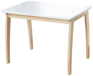 roba Kindertisch - Massivholz & MDF - HxBxT: 56 x 76 x 52 cm - Weiß / Natur