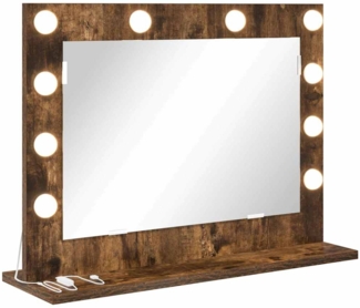 vidaXL Kosmetikspiegel mit Spiegel Geräucherte Eiche 60 x 45 x 18 cm 868313