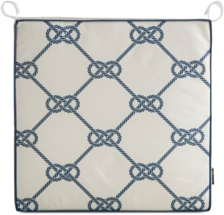 Wasserdichtes Stuhlkissen Outdoor GARTEN 17B 40X38X4 weiß dunkelblau