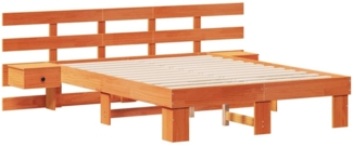 vidaXL Bettgestell mit Schubladen Braun 140 x 190 cm 3385696