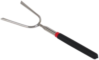 Teleskop-Grillgabel, ausziehbar, Silber/Schwarz, 25 - 86 cm