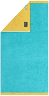 Cawö Handtücher Lifestyle Splash Doubleface|Waschhandschuh 16x22 cm| türkis-apricot