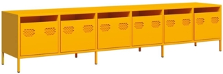 vidaXL TV-Schrank Senfgelb 202 x 39 x 43,5 cm Kaltgewalzter Stahl 3307152