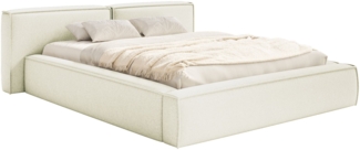 Selsey 'Tilves Low'Polsterbett 140x200 mit Bettkasten und Lattenrost, Chenille, creme