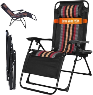 Klappbare Gartenliege mit verstellbarem Kopfpolster - wetterfest