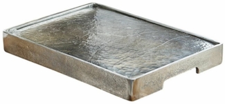 Mirabeau Tablett Tablett Yvelissel antiksilber, Glas, Gestell: Aluminiumguss