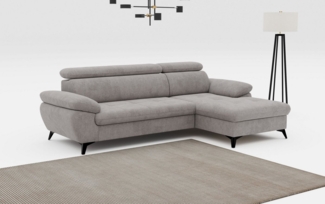 COTTA Ecksofa Hudson L-Form, inkl. verstellbare Kopfstützen, wählbar mit Bettfunktion und Stauraum