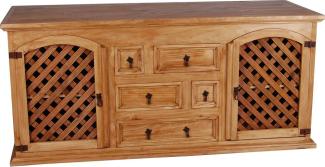 MiaMöbel Mexico Sideboard Massivholz Pinie Landhaus Mexiko Möbel Mexikanisch