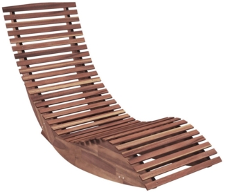 COSTWAY Gartenliege, 1 St, Schaukelliege aus Holz, ergonomisch
