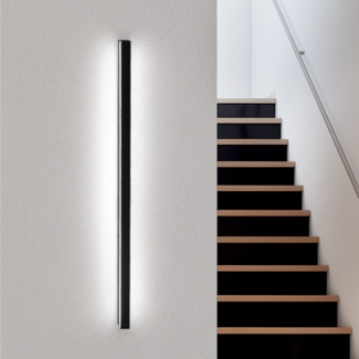 ZMH LED Innenwandleuchte Schwarz - 100CM Wohnzimmer Wandbeleuchtung Moderne Flurlampe Wand 32W Schlafzimmerlampe Metallbeleuchtung