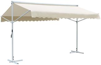 vidaXL Freistehende Markise Cremefarben 4 x 3 m 143745