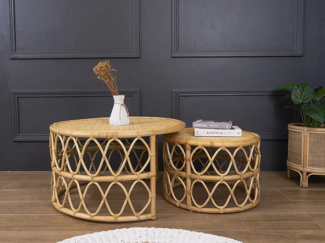 Vente-unique - Couchtisch - Rattan - Naturfarben - RONITA