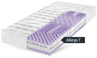 Allergiker Tonnentaschenfederkern Matratze 24 cm TTFK 7-Zonen Frankenstolz Allergo 100x200 cm-H2=mittel