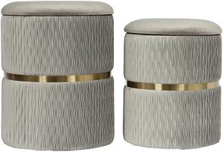 Hocker Atama 100 Grau 2er-Set