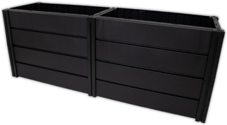 KHW | Hochwertiges Hochbeet | Demeter XL | schmal | platzsparend | 158 × 44 × 61 cm - 392 Liter | ideal für Urbane Gärten | nachhaltiges Gärtnern | fördert gesunde Ernten | Made in Germany