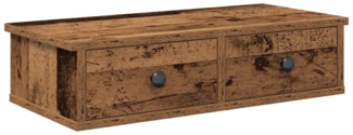 vidaXL Wandregal mit Schubladen Altholz-Optik 60x28x15cm Holzwerkstoff 859948