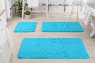 Linea Due Feeling Badteppich 60x90 cm blau