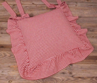 matches21 HOME & HOBBY Kissenbezüge Kissen-Bezug 40x40 cm für Stuhl-Kissen Landhaus-Stil rot kariert, (1 Stück), Baumwolle Kissen-Hülle als Esszimmer-Stuhl Sitz-Kissen