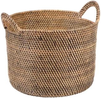 Rattan Korb Elie Braun mit Henkel M
