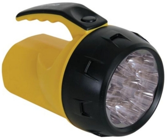 PEREL LED Taschenlampe LED-HANDSCHEINWERFER - 9 LEDs - 4 x AA-BATTERIE (1-St)