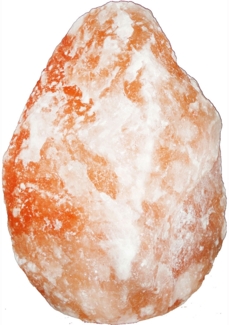 Tischlampe, Salzkristallstein, 1 flammig, H 23 cm