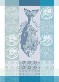 Garnier-Thiebaut Geschirrtuch Plancha Outremer 56x78 Cm 100% Gekämmte Baumwolle