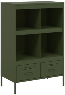 vidaXL Highboard Olivgrün 68x39x101,5 cm Stahls 843106