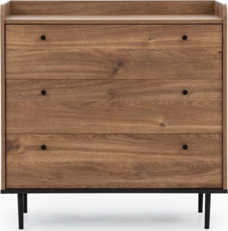 Lomadox Kommode VAREDO-132, Eiche Nb. Wohnzimmer Möbel im modernen Vintage Design 90/90/45 cm