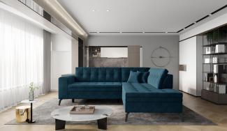 Wohnideebilder Lanvin Dunkelblau Ecksofas & Eckcouches CO-LAN-RT-40VE