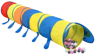 Spieltunnel mit 250 Bällen Mehrfarbig 245 cm Polyester