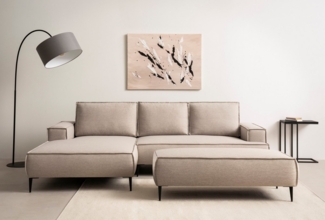 andas Sitzgruppe TVINNU, Polsterecke L-Form, Schlaffunktion, mit Hocker, (Set), Set, stellbar zum Schlafsofa (Krokodilverbinder)