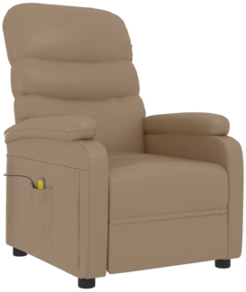 vidaXL Massagesessel Cappuccino-Braun Kunstleder, Ausstattung: ohne 5V-Adapter [289695]