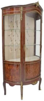 Casa Padrino Barock Glas Vitrine Vitrinenschrank Mod2 - Barock Möbel - Vitrinenschrank - Wohnzimmerschrank Schrank Mahagoni