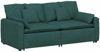 vidaXL Modulares Sofa mit Kissen Dunkelgrün 3321121