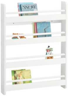 SoBuy Bücherregal DE-KMB08, mit 4 Ablagen, Kinderregal Bücherregal Wandregal, Kinderzimmer