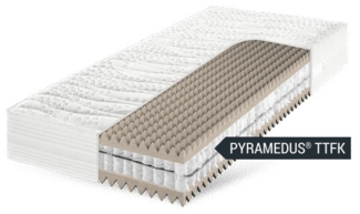 Tonnentaschenfederkern-Matratze 27 cm TTFK 7-Zonen - Frankenstolz PYRAMEDUS TTFK 80x200 cm-H2=mittel