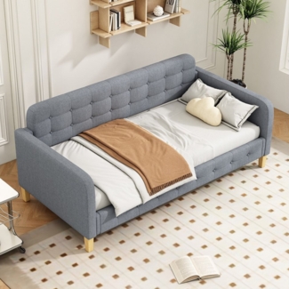 STILVORA Schlafsofa Polsterbett 90×200 mit Lattenrost,Tagesbett Sofabett ohne matratze, 90x200 cm, ohne Matratze