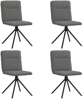 vidaXL Esszimmerstühle 4 Stk. Dunkelgrau Stoff 3315333