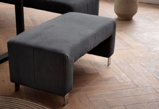 exxpo - sofa fashion Polsterhocker Intenso, Hocker, modern, wahlweise in Leder oder Textil, hohe Bodenfreiheit, frei im Raum stellbar, hoher Sitzkomfort