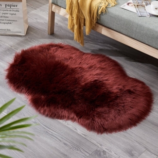 Sunicol Hochflor-Teppich Plüsch Shaggy Flokati Carpet, Waschbar, Flauschig, Kunstfell, Weicher, Soft Area Rug Fellteppich für Wohnzimmer Kinderzimmer Schlafzimmer