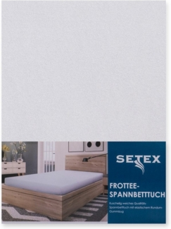 SETEX Spannbettlaken Frottee, Frottee, Gummizug: rundum, (1 Stück), uni, Frottee