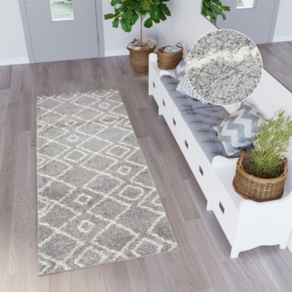 Tapiso Hochflor-Läufer DELHI, rechteckig, Höhe: 30 mm, Langflor Shaggy Modern Design Flauschig Wohnzimmer Schlafzimmer