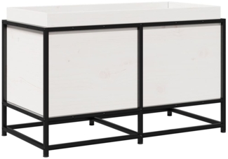 vidaXL Pflanzkübel Weiß 80x40x50 cm Massivholz Kiefer 847029