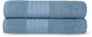 good morning Badetuch Uni Towels, Frottier (2-St), Baumwolle, Walkfrottee, Bordüre, 500 GSM, Weich, Einfarbig, Schwarz